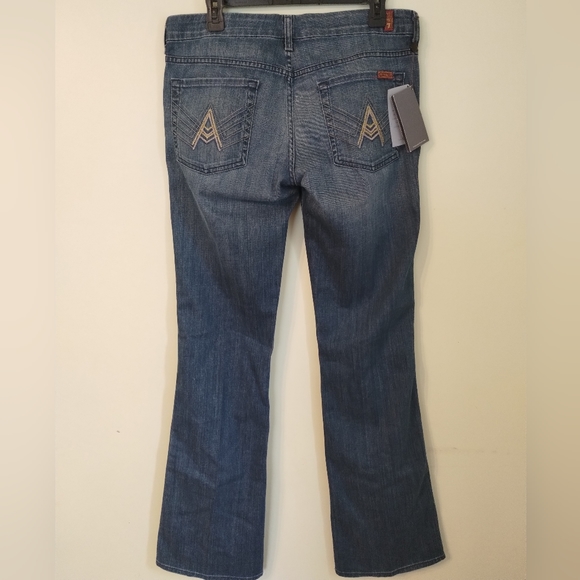 NWT 7 For All Mankind A Pocket Flare Jeans Cotton Blend Women's Size 32 - Picture 6 of 15